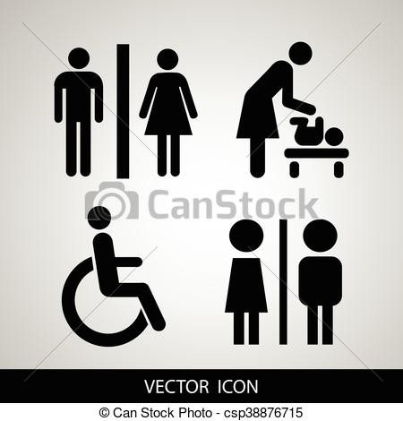 450x470 Vector Restroom Icons.