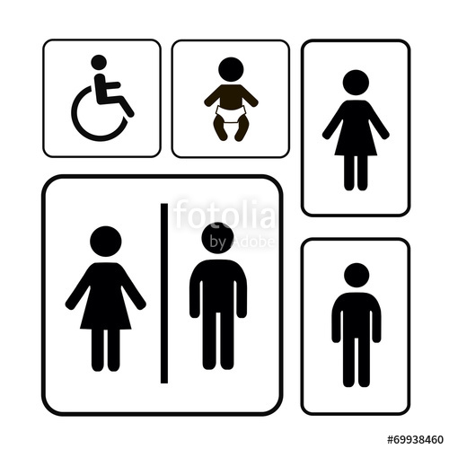 500x500 Restroom Sign Vector Stock Image And Royalty Free Vector Files On