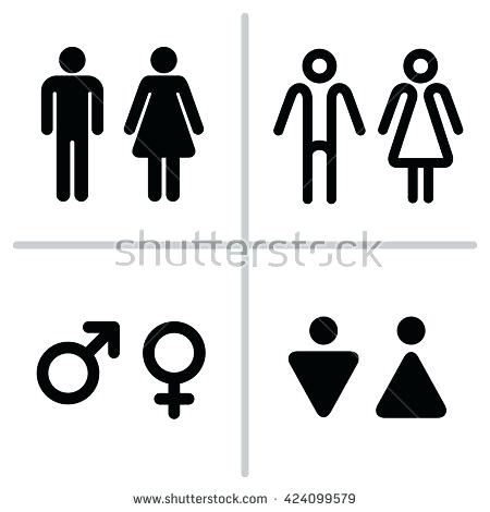 450x470 Wc Bathroom Sign Vector Set Of Icons Isolated On A White