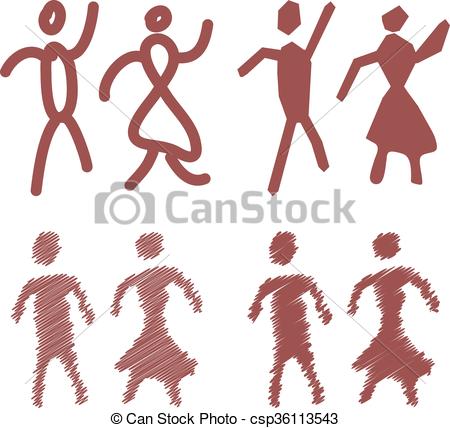 450x428 Male And Female Restroom Symbol Icon. Vector Illustration.