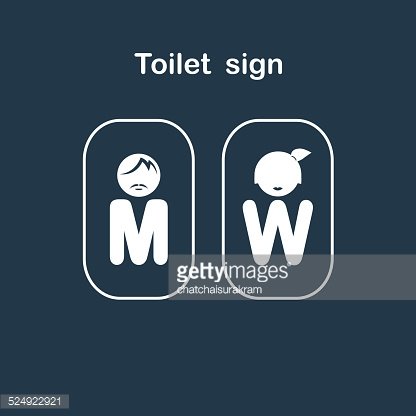 416x416 Man And Woman Toilet Sign, Restroom Symbol Stock Vectors
