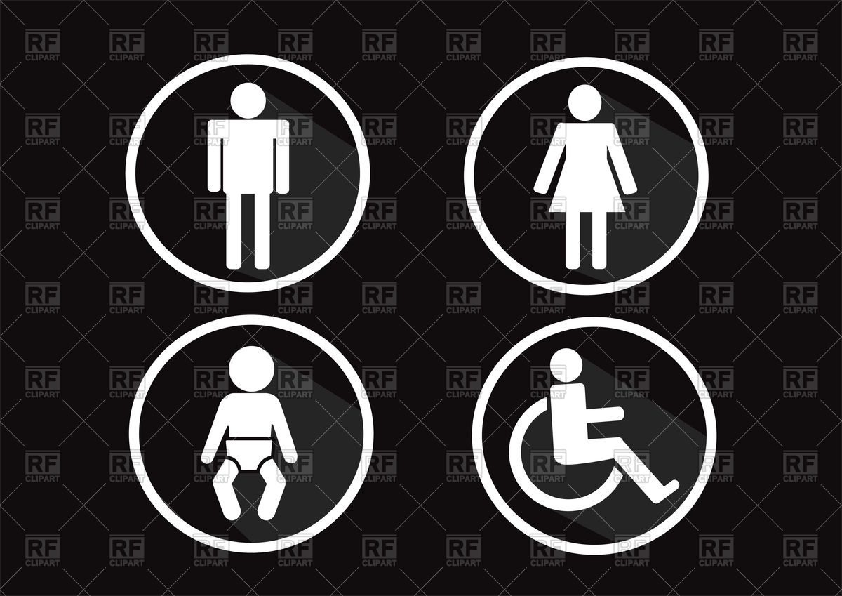 1200x849 Restroom Symbol Icon Vector Image Vector Artwork Of Signs