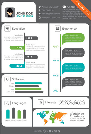 386x570 Creative Visual Resume Cv