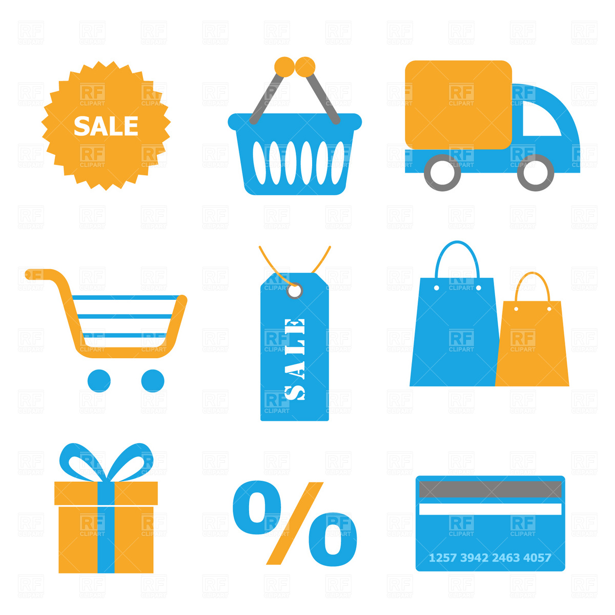 1200x1200 Shopping Icons Vector Image Vector Artwork Of Business, Finance