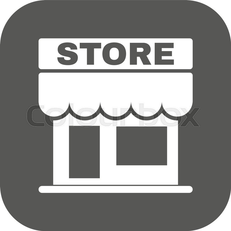800x800 The Store Icon. Shop And Retail, Market Symbol. Flat Vector