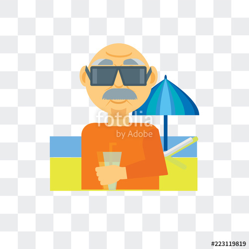 500x500 Retirement Vector Icon Isolated On Transparent Background