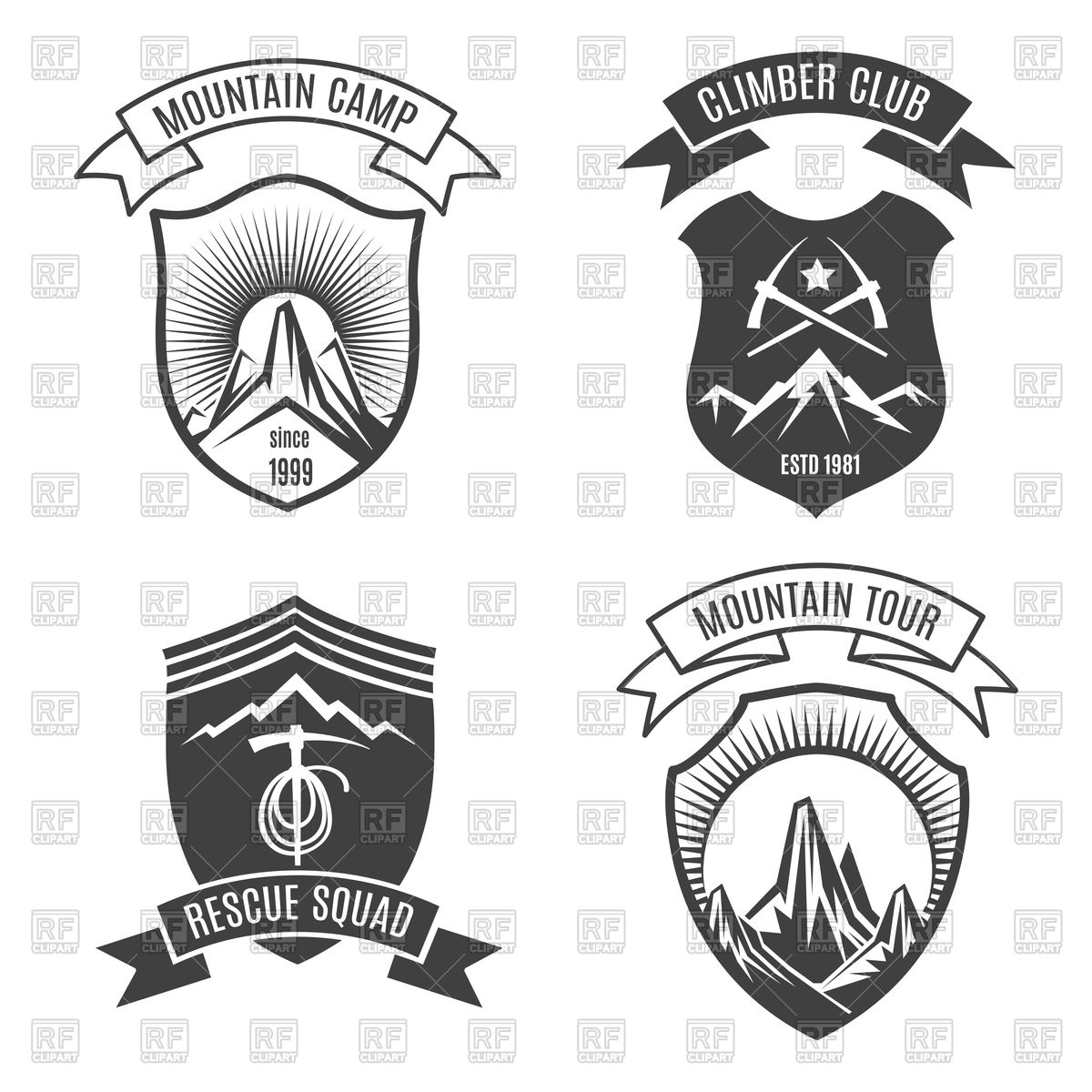 1200x1200 Mountains Retro Badges For National Parks Vector Image Vector