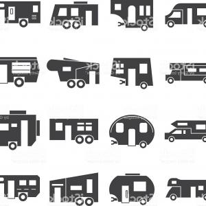 300x300 Stock Illustration Retro Rv Camper Van Old Orangiausa