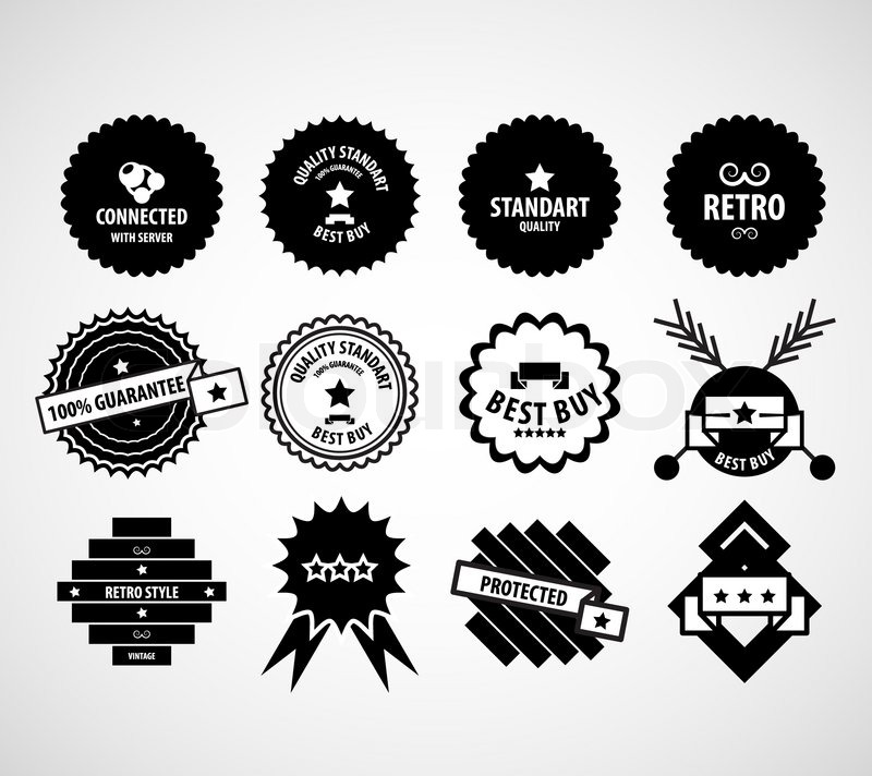 800x712 Black Vintage Vector Design Elements Set Satisfaction Guaranteed