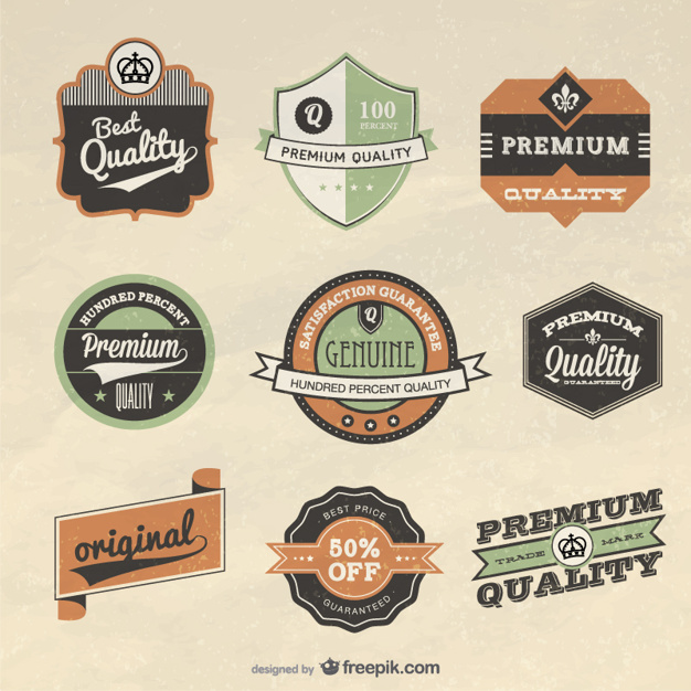 626x626 Retro Label Design Vector Vector Free Download