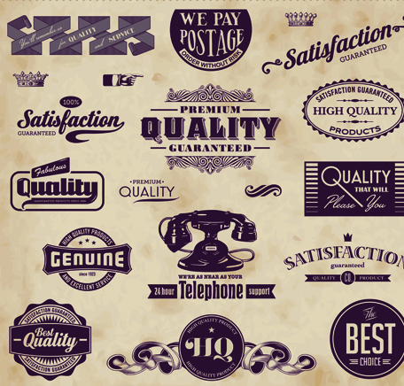 456x436 Retro Of Creative Labels Design Vector Set Free Download