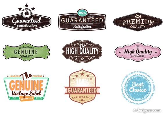 561x398 4 Designer Retro Label Vector Material Recommended