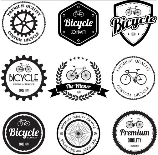505x496 Bicycle Retro Labels Vector Ai Format Free Vector Download