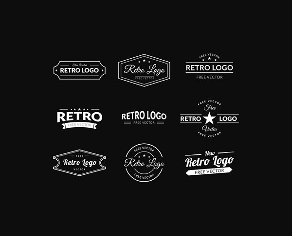 600x486 Retro Logos Vector Free Vectors Freedesigns