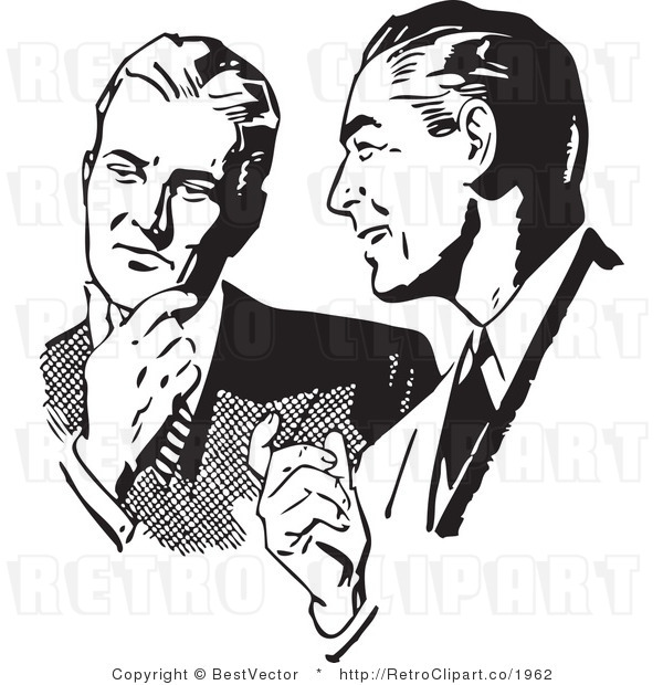 600x620 Retro Men Free Clipart