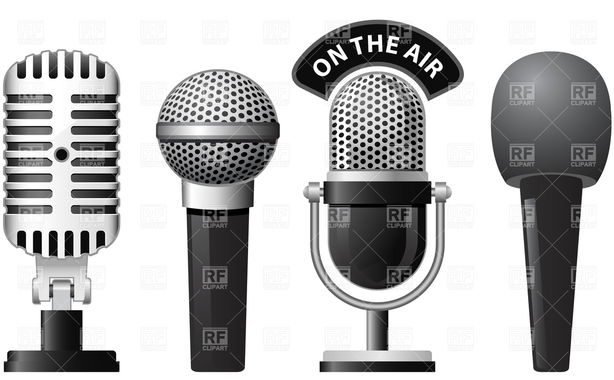 1200x744 Retro And Modern Microphones Vector Image Vector Artwork Of