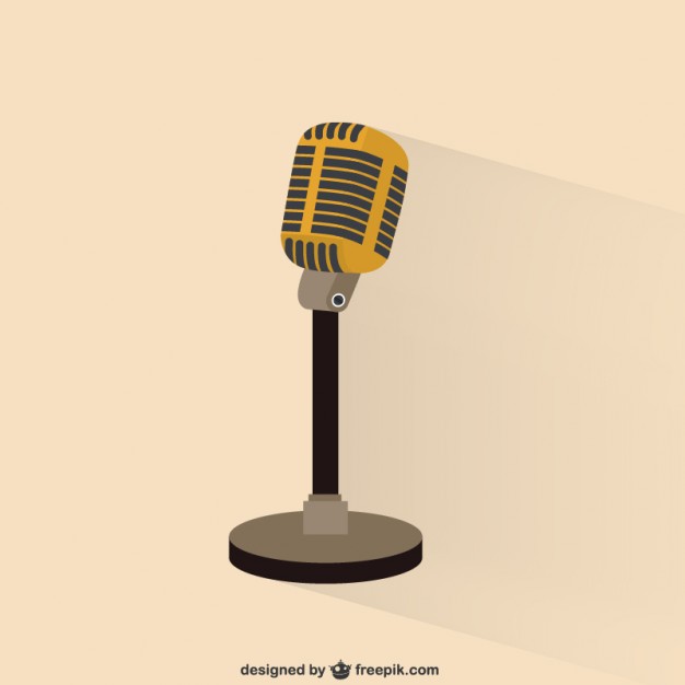 626x626 Retro Microphone Illustration Vector Free Download