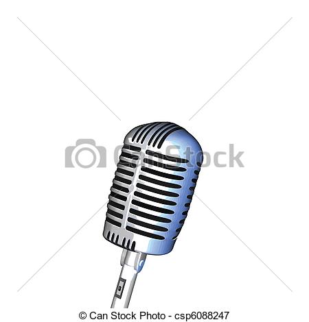 450x470 Retro Microphone. Image Of A Vintage Microphone Isolated On A