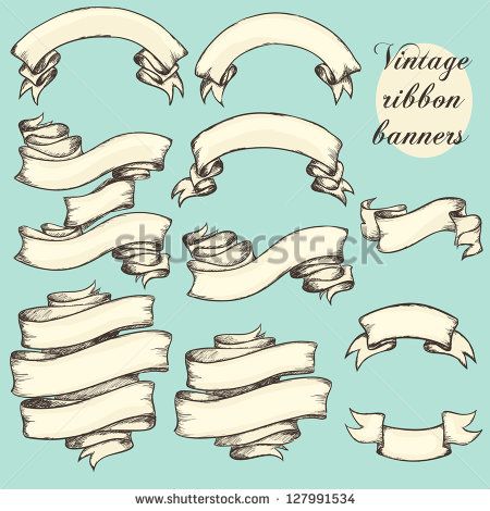 450x470 Retro Ribbon Scroll Vector Free Vector 4vector Chalky