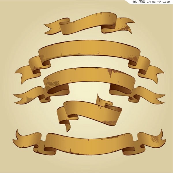 600x601 Retro Style Ribbon Banner Vector Material My Free Photoshop World