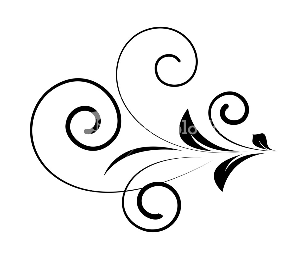 1000x841 Retro Floral Shape Vector Design Royalty Free Stock Image