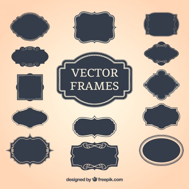 626x626 Vintage Decorative Frames Vector Free Download