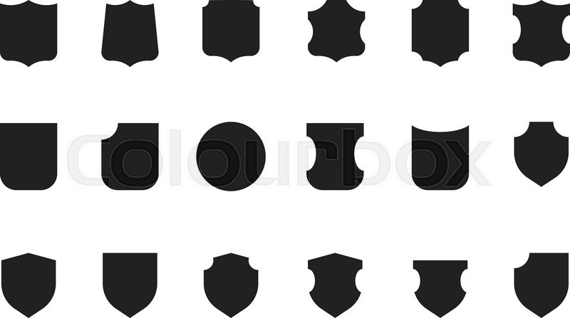 800x447 Vintage Flat Vector Heraldic Shield Shapes Labels Design. Retro