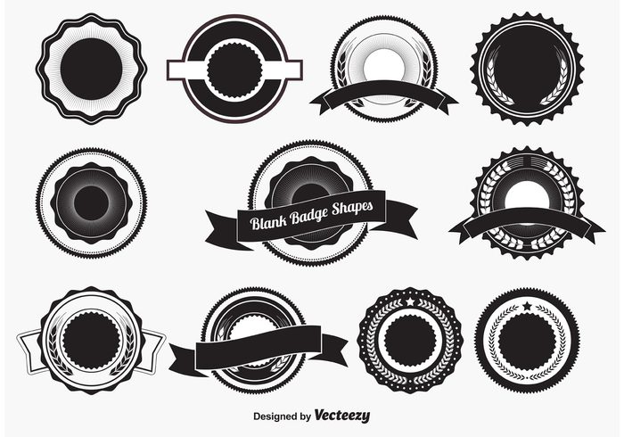 700x490 Blank Vector Badge Shapes 105088