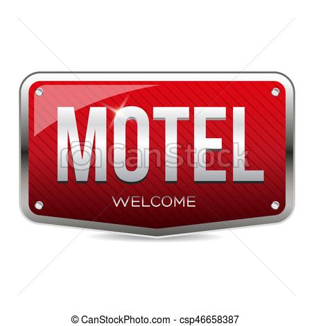 450x470 Motel Retro Sign Vector Red.