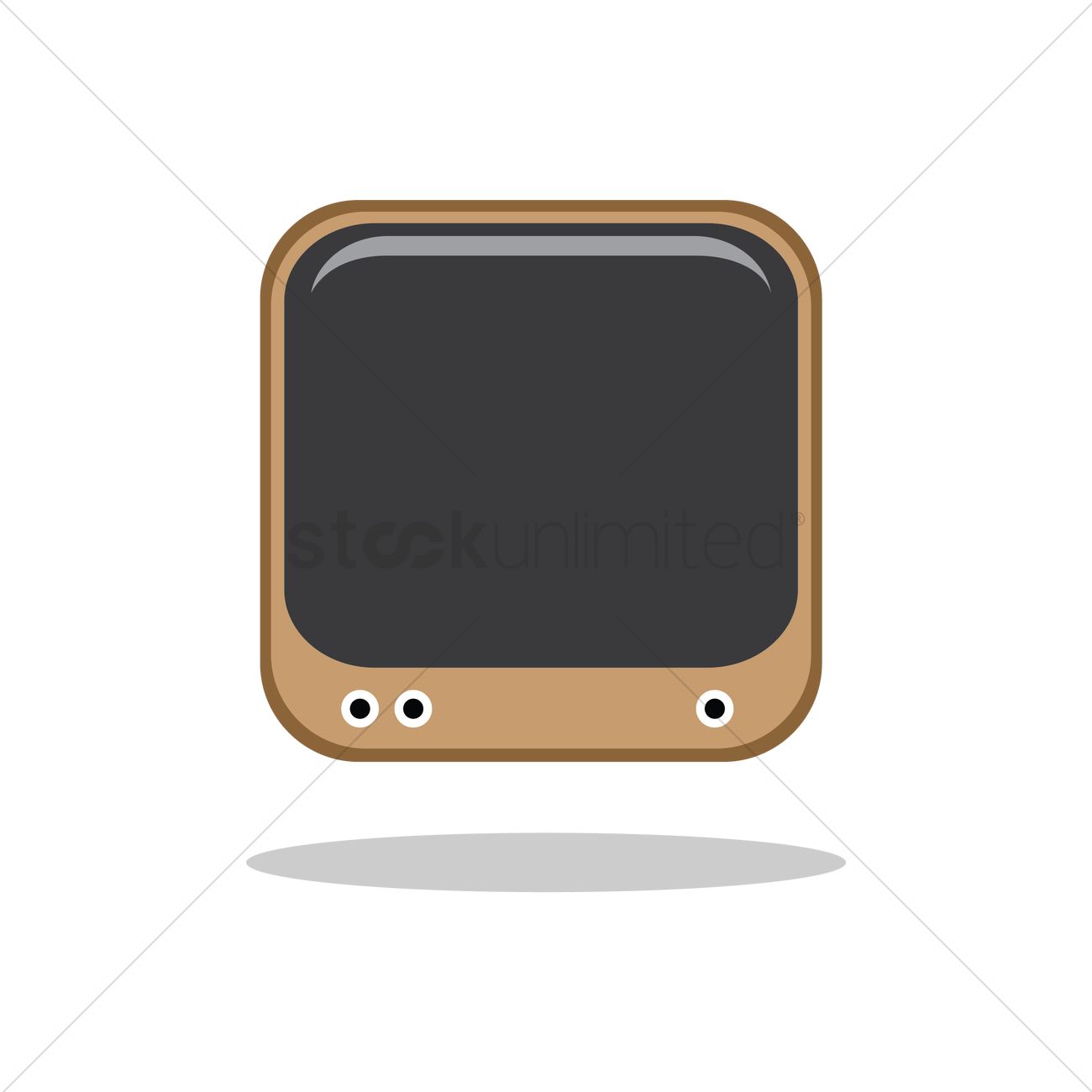1300x1300 Portable Retro Tv Vector Image