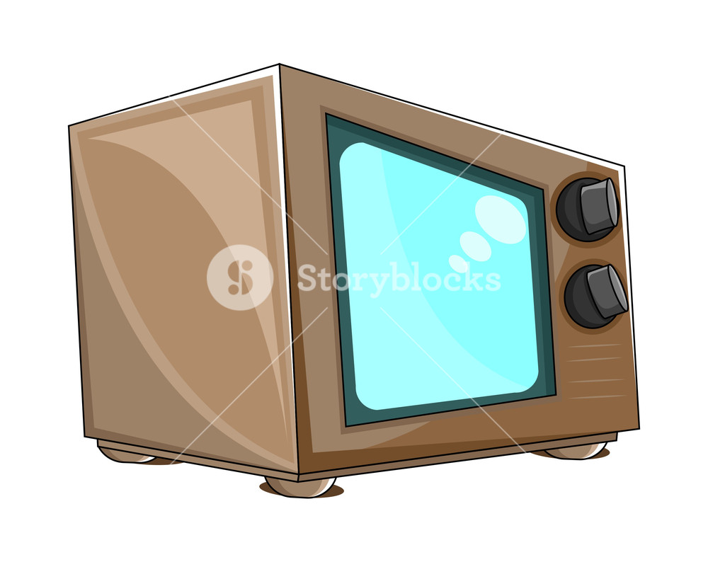 1000x794 Retro Tv Vector Royalty Free Stock Image