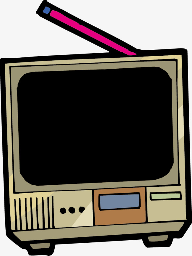 650x865 Hand Drawn Retro Tv Vector, Hand Painted, Retro, Tv Png And Vector