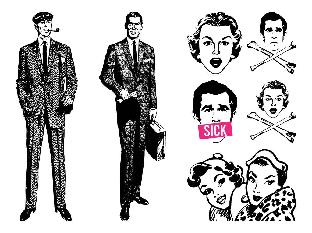 1024x765 Retro People Designs Vector Art Amp Graphics