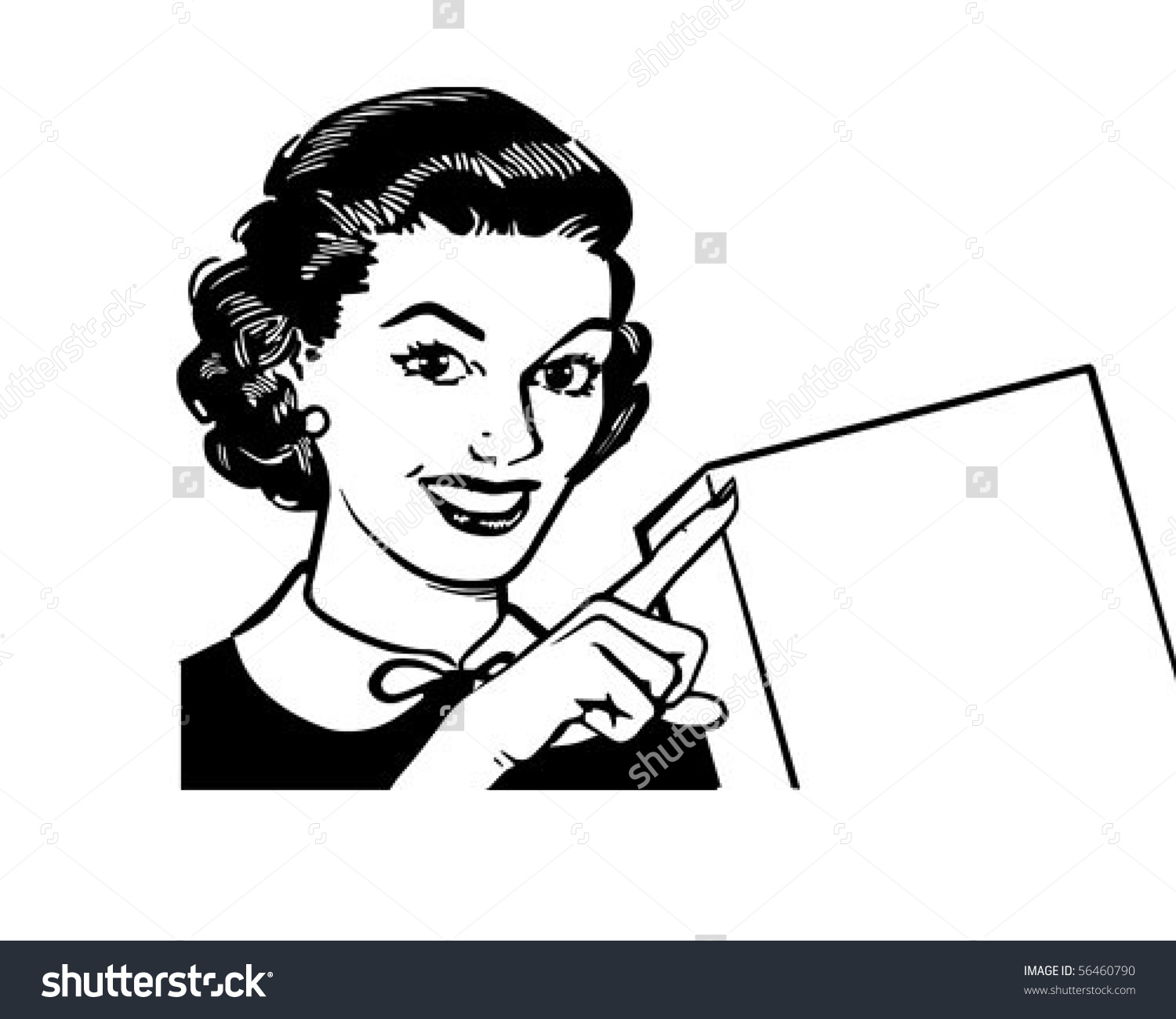 1500x1300 Retro Woman Drinking Clipart