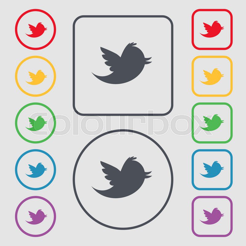 800x800 Social Media, Messages Twitter Retweet Icon Sign. Symbol On The