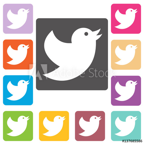 500x500 Social Network Bird Icon. Short Messages Twitter Retweet Symbol