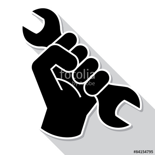 499x500 Fist Revolution Symbol With Hammer, Vector Stock Image And
