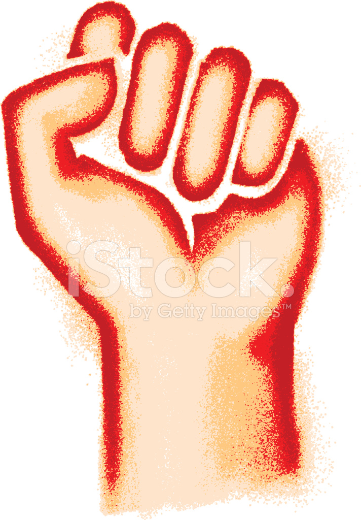712x1024 Graffiti Revolution Fist Stock Vector