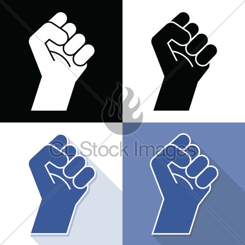 500x500 Fist Revolution Symbol, Vector Gl Stock Images