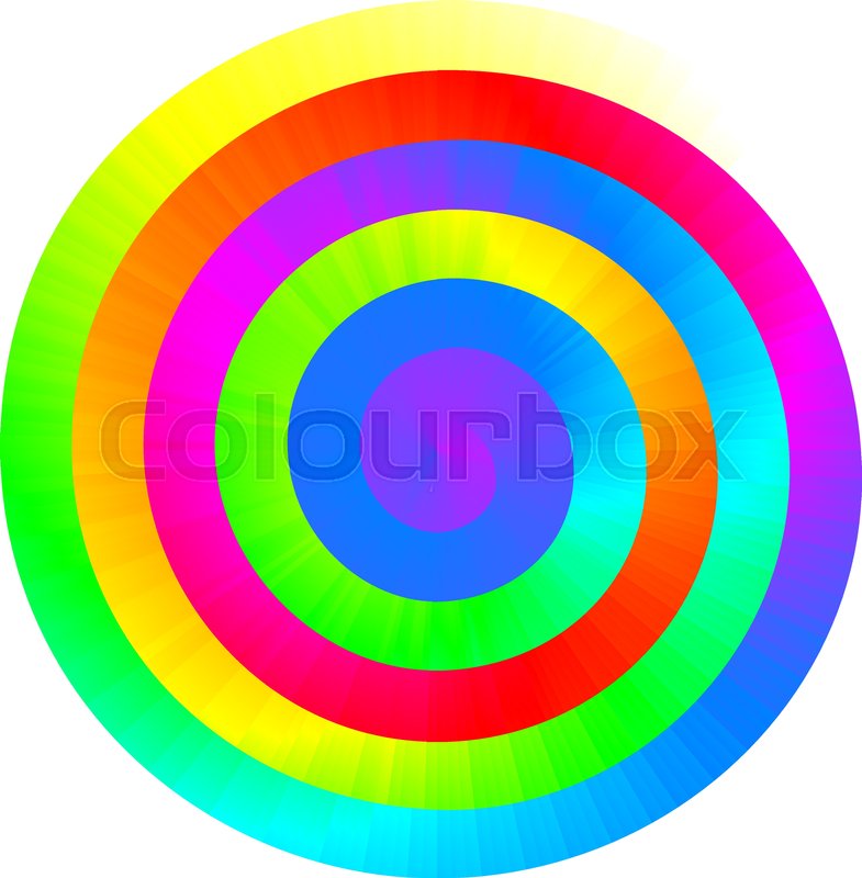 785x800 Colorful Vector Rainbow Spiral. Rgb. Eps8. Global Colors. One Line