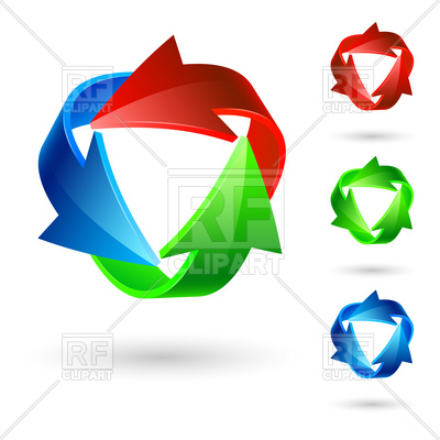 400x400 Rgb Recycling Arrow Icon Vector Image Vector Artwork Of Design
