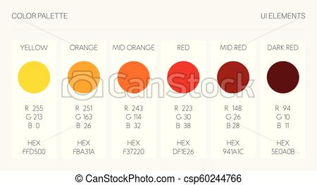 450x263 Color Palette, Ui Elements. Rgb Vector Illustration, Colour Set