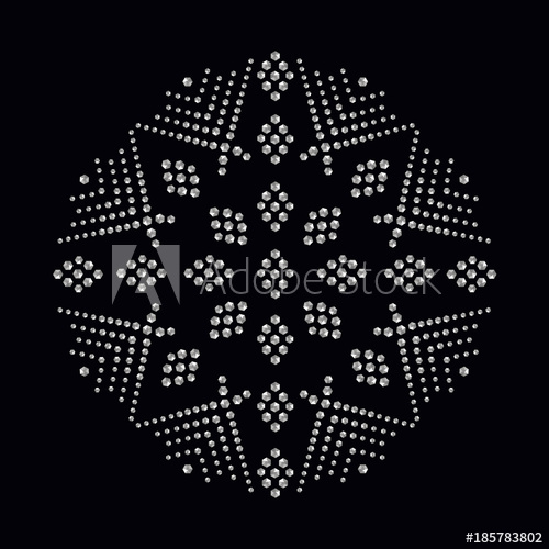 500x500 Rhinestone Applique Print For Textile Clothes In Fashion Luxury