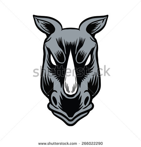 450x470 Collection Of Rhino Head Drawing High Quality, Free Cliparts