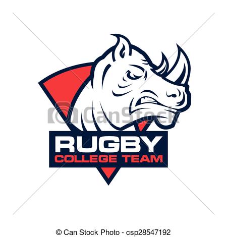 450x470 Rhino Head Sport Logo. Rugby Badge Template Eps Vectors
