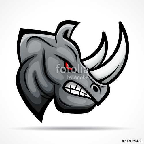 500x500 Vector Rhino Head Mascot Concept Stock Image And Royalty Free