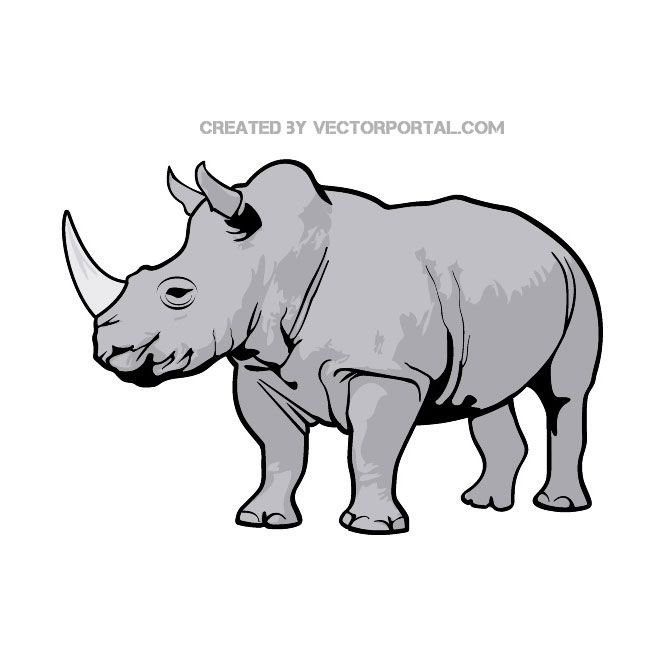 660x660 Rhino Vector Clip Art