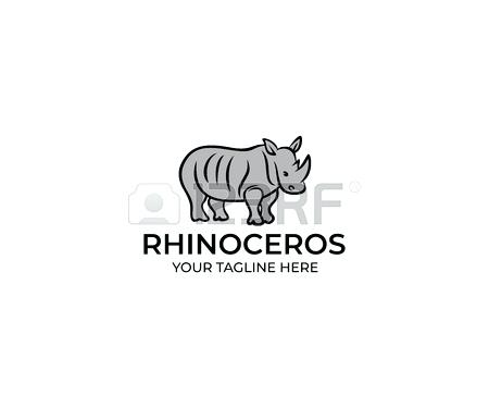 450x375 Rhino Design Rhino Vector Design Animal Illustration
