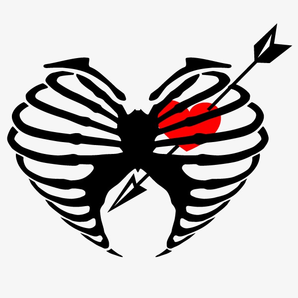 600x600 Shot In The Red Vector, Hd, Vector, Rib Cage Png And Vector For