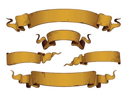 425x324 Retro Ribbon Banner Vector Free Design Templates